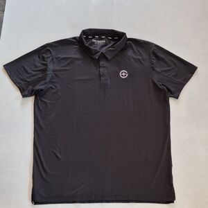 Black Performance Polo Shirt Athletic Design